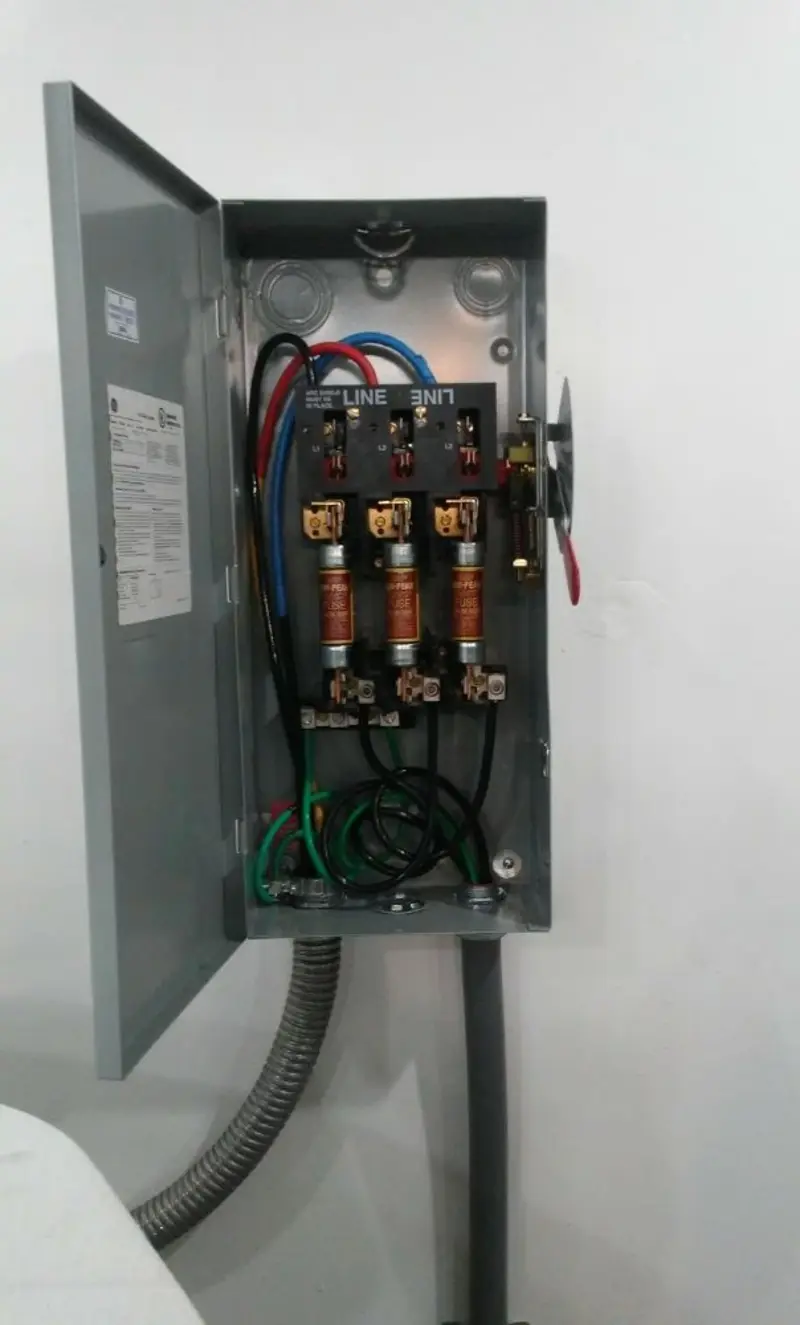 Three-phase disconnect switch installed for Electrical Wiring & Rewiring in Tarboro